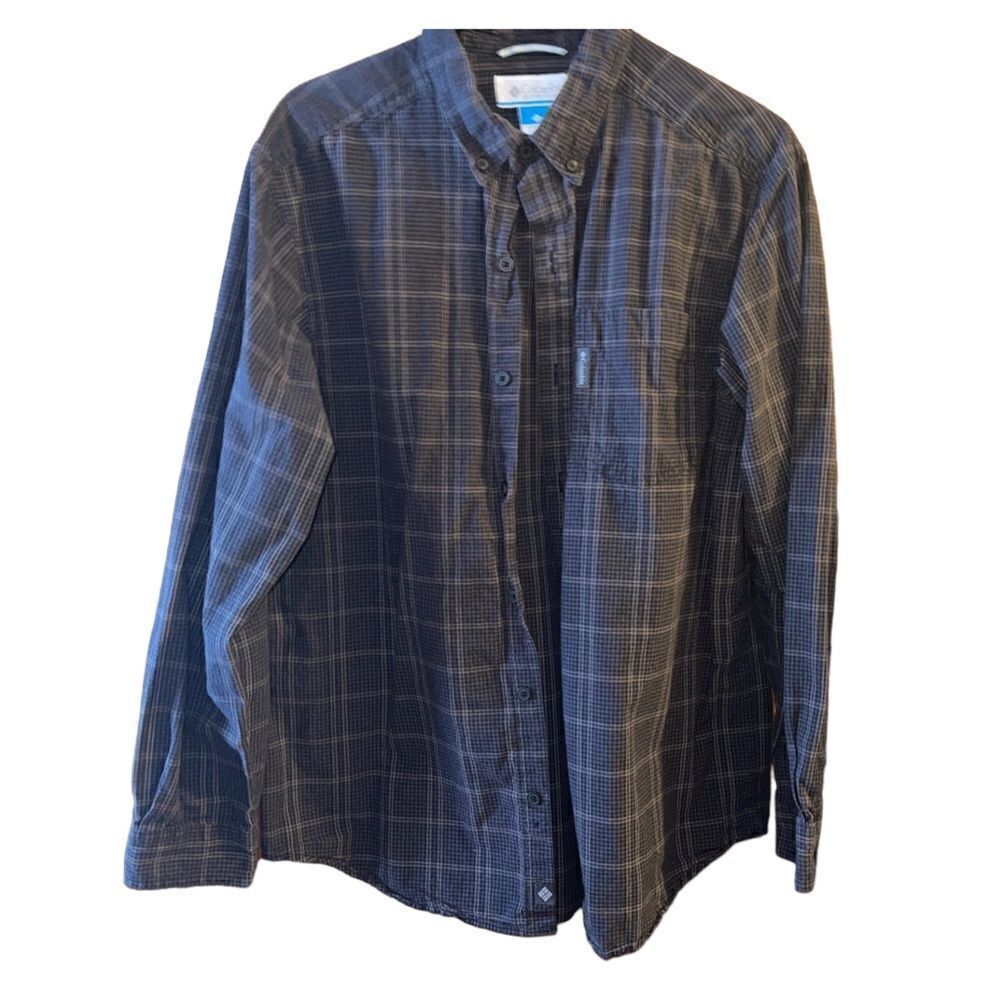 Mens Columbia Long Sleeve Button Down Shirt Large
